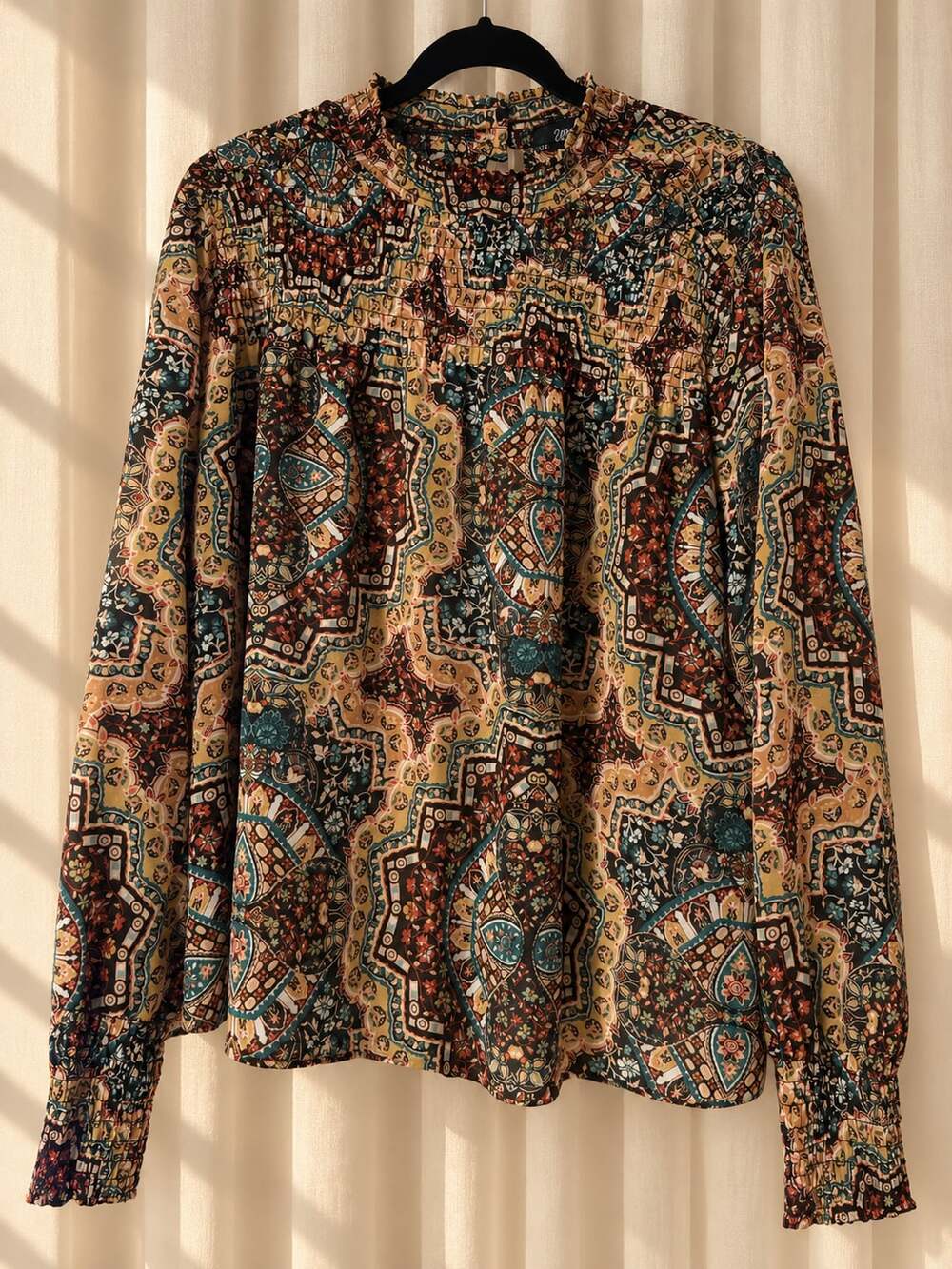 Wrangler Retro Blouse Size XXL Multicolored Paisley Long Sleeve